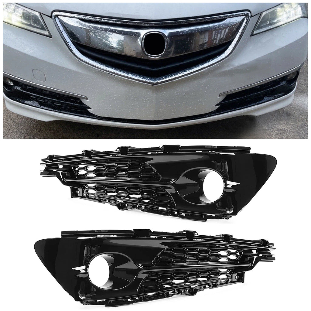 2X Front Bumper Fog Light Bezel Cover for Acura TLX (2015–2017)