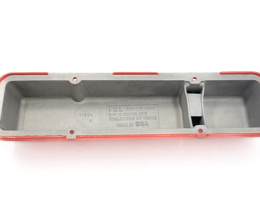 Valve Covers Replacement Orange Finned Corvette Script for Chevrolet SBC (1967–1970)