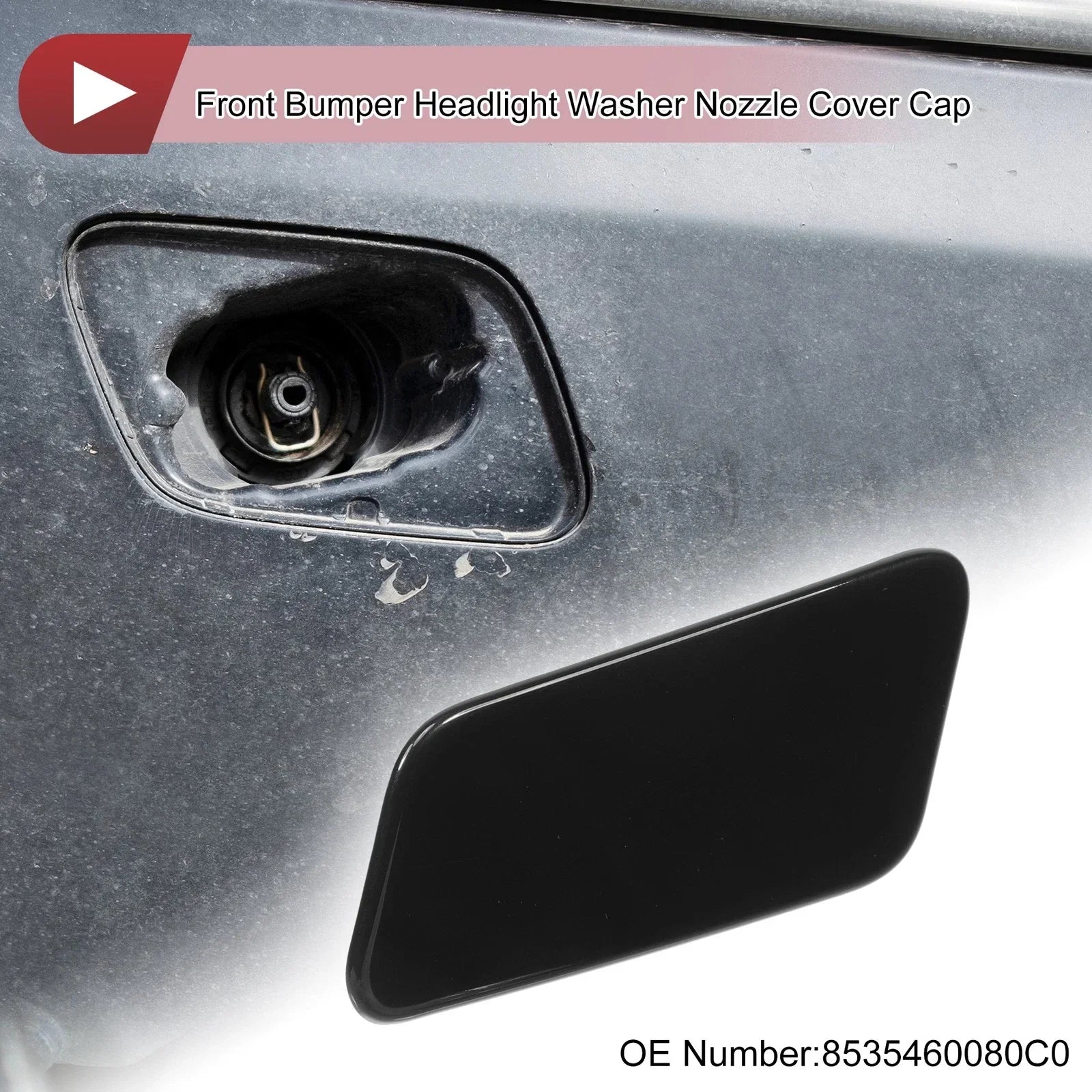 Front Left Washer Nozzle Cover for Lexus LX570 (2016-2021) - Black 1 x Cap