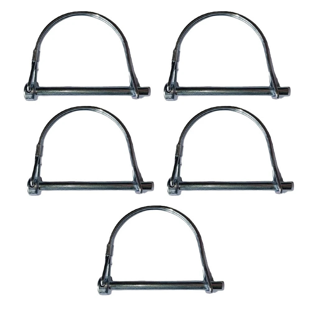Pack of 5 Galvanized Tubular Folding Pins for Spring Locking Mechanism