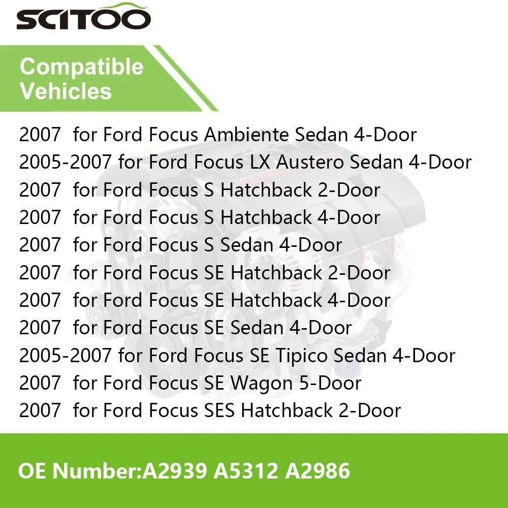 3X Engine Mount for Ford Focus (2005–2007) A5312 A2939