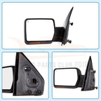 Set of 2 Chrome Power Signal Puddle Tow Mirrors for Ford F150 (2004–2014)
