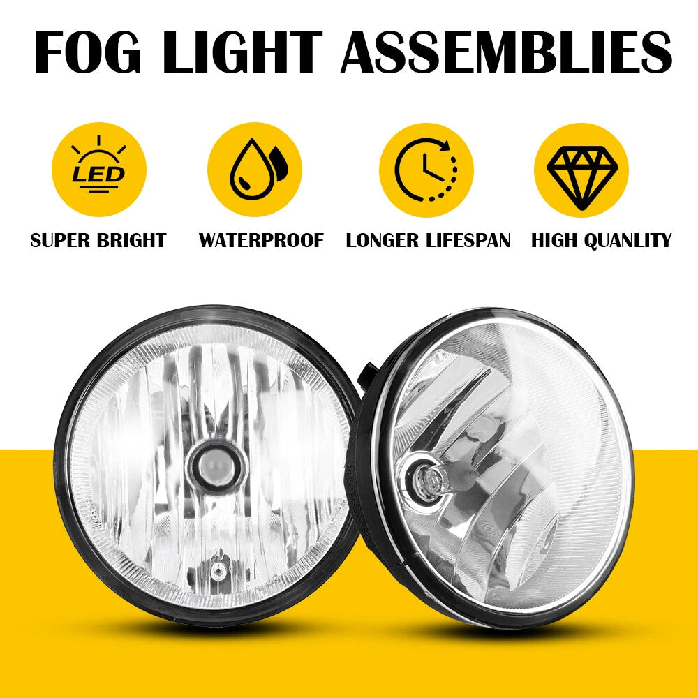 Front Bumper Fog Lights for Toyota Tacoma (2005–2011) Clear Lens