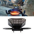 Universal LED Turn Signals Integrated Tail Brake License Plate Light Motorcycle