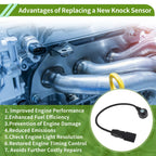 Ignition Knock Detonation Sensor No.06A905377B for VW Jetta (2000–2001)