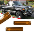2X Amber Lens Front Side Marker Lights for Jeep J Series