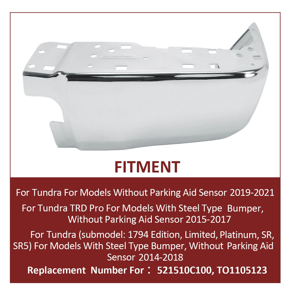 Rear Bumper End Cap for Toyota Tundra (2014–2021) Passenger Side