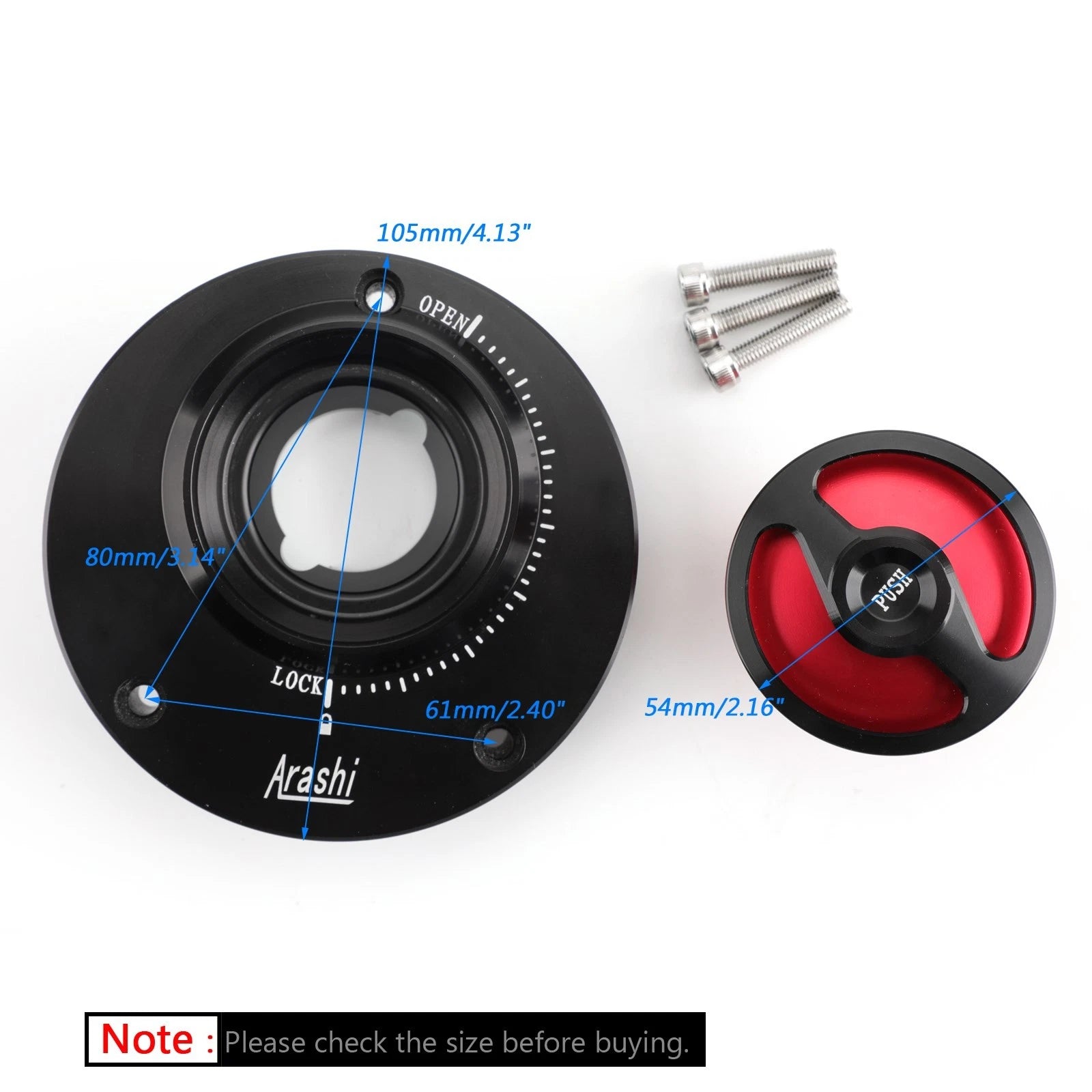 Red Fuel Gas Tank Cap for Yamaha YZF R1 R1M YZF R6 (2003–2017)