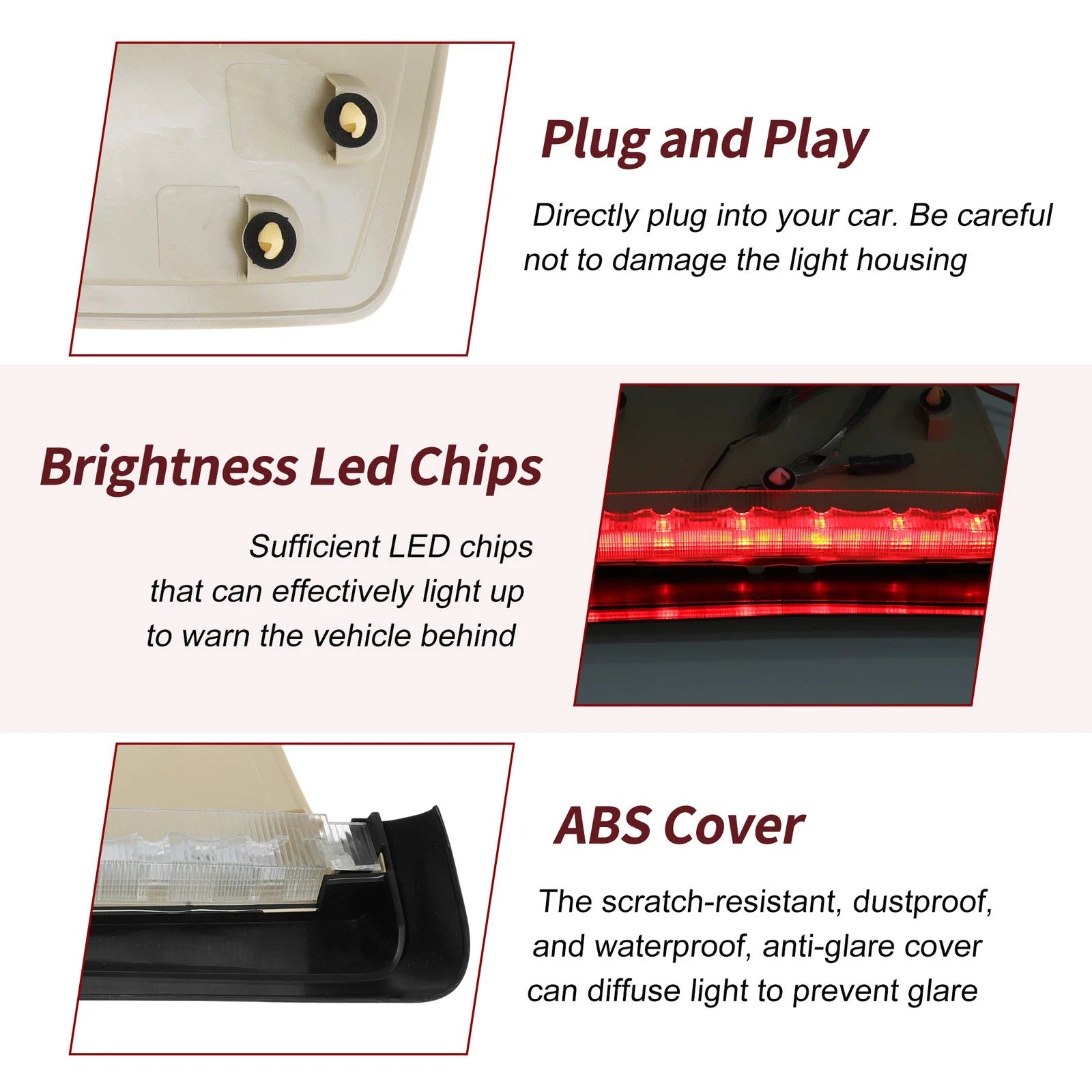 LED Third Brake Light Lamp for BMW 3 Series F30 (2012–2019) 7259855