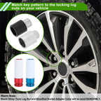 Set of 4 Wheel Lock Lug Nut Anti-theft Key for Toyota (H)