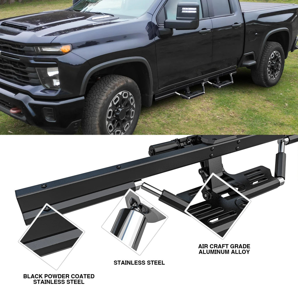 Power Drop Steps for Chevy Silverado GMC Sierra Double Cab (2022-2026)
