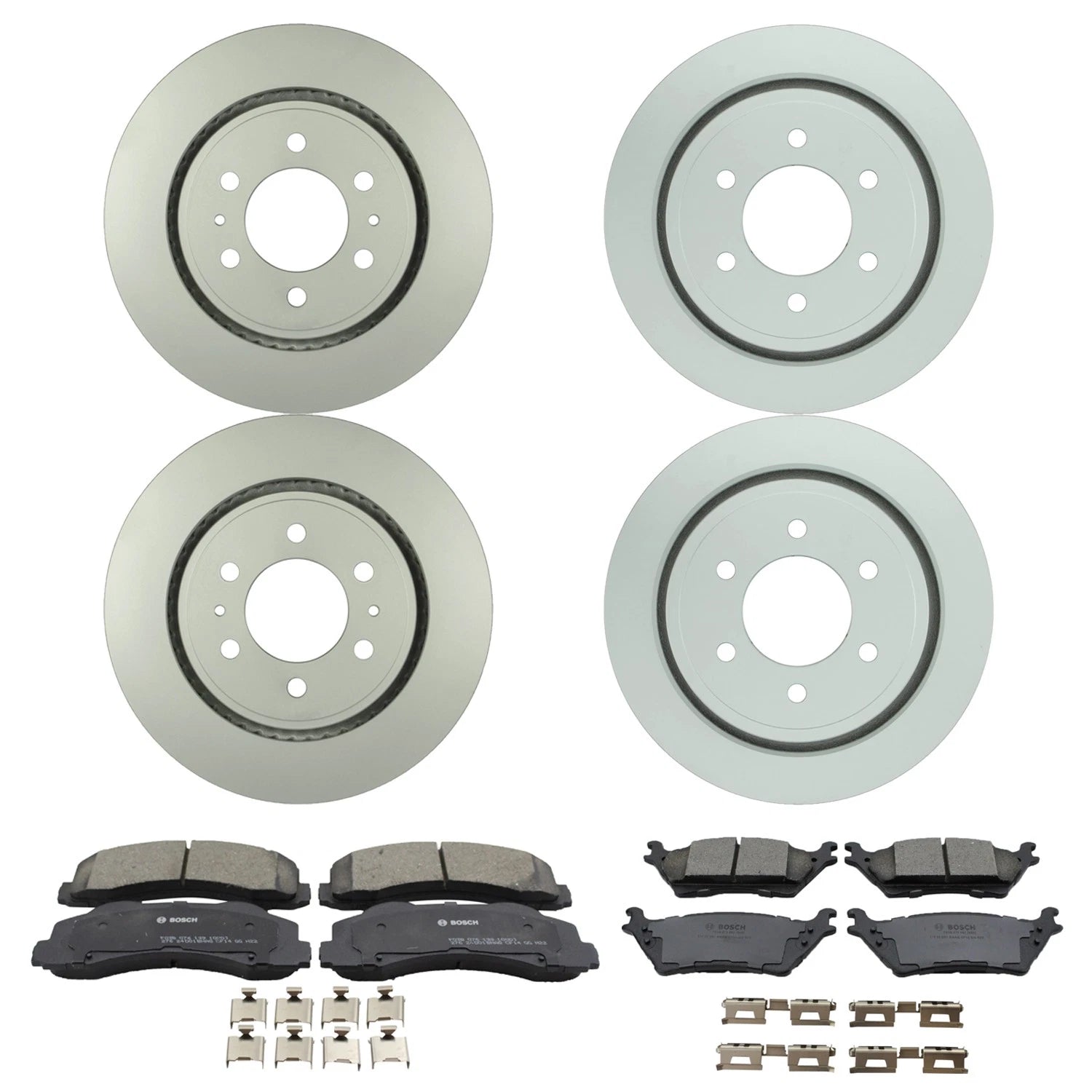 Bosch Quietcast Brake Pad Kit & Vented Rotors for F-150