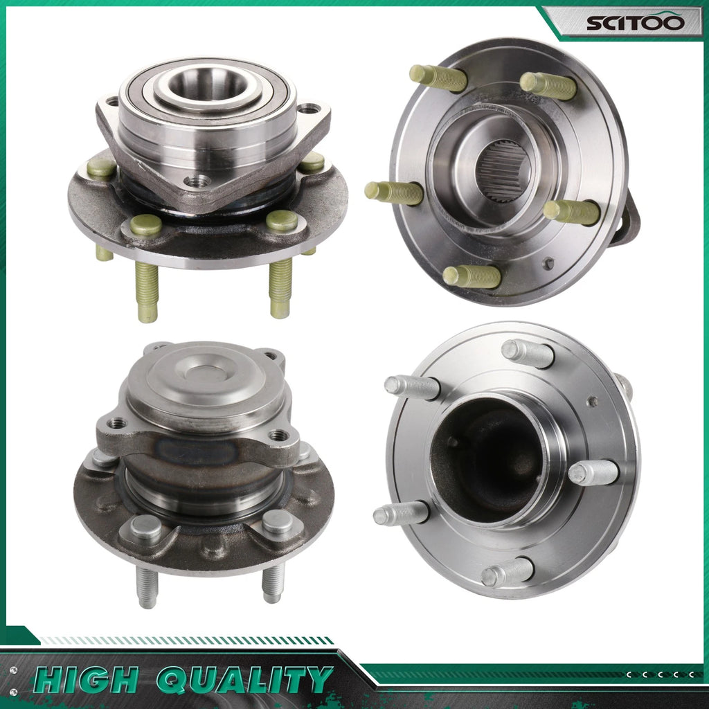 Set of 4 Front Rear Wheel Bearing Hub for Chevrolet Volt (2013–2015) Buick Verano (2013–2017)
