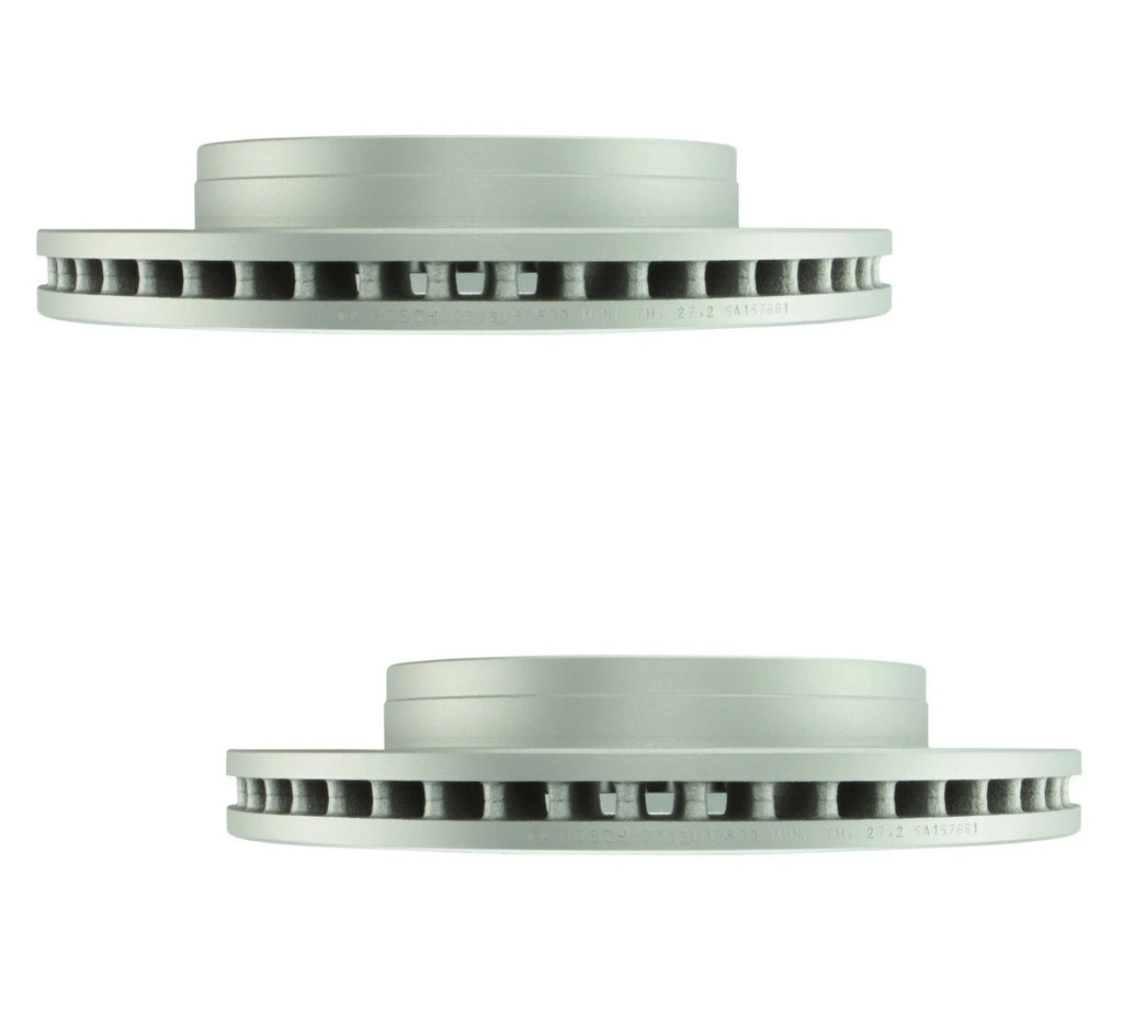 Set of 2 Bosch QuietCast Front Disc Brake Rotors for Cadillac Chevrolet GMC
