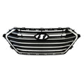 Replacement Black/Silver ABS Front Grille w/o Chrome (See Compatible Chart)