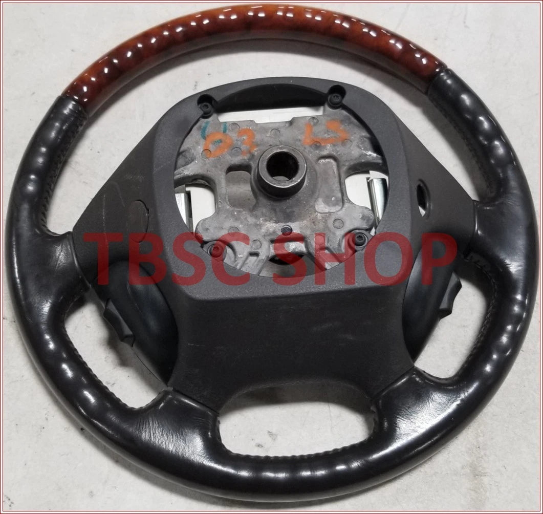 Steering Wheel with Cruise Switch for Lincoln LS (2003–2006) - Black/Wood