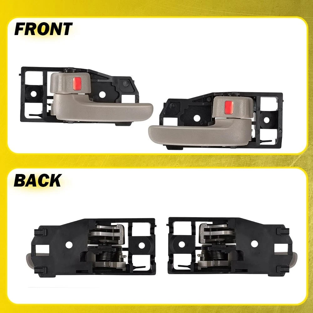 2X Beige Interior Door Handle & Bezel for Toyota Tundra (2000–2006)