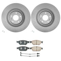 Hella Front Rotors & Akebono EURO Ceramic Disc Brake Pads Kit for A8 Quattro (2010)
