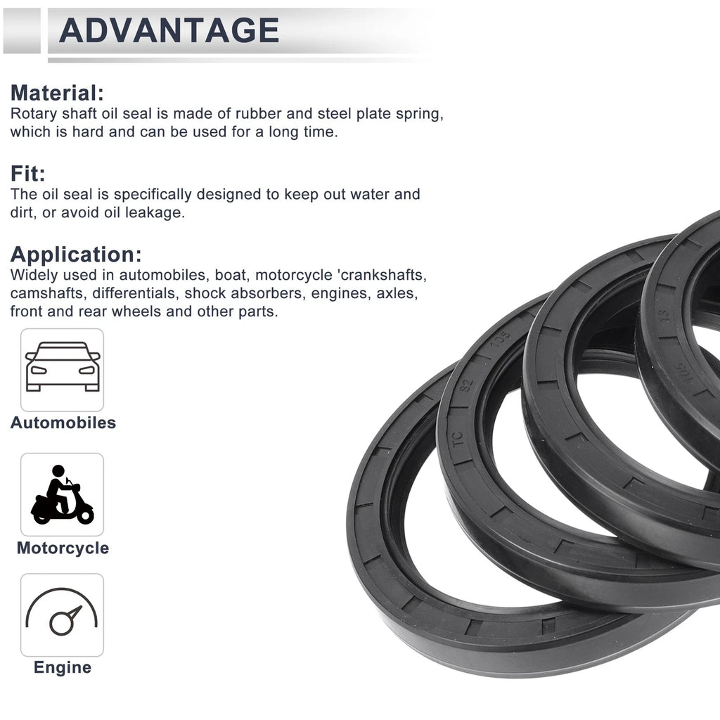 Set of 5 Oil Seal Rotary Shaft Seal for Various Models (82x105x13mm)