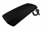 Console Lid Armrest Cover for Ford Edge (2011–2020) Carbon Fiber Blue Stitch