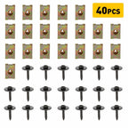 Set of 4 Metal U Nut Clips for Car Fender Bumper Retainer
