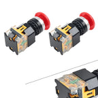 2pcs Mushroom Momentary Push Button Switch for Universal Applications (DC220V)