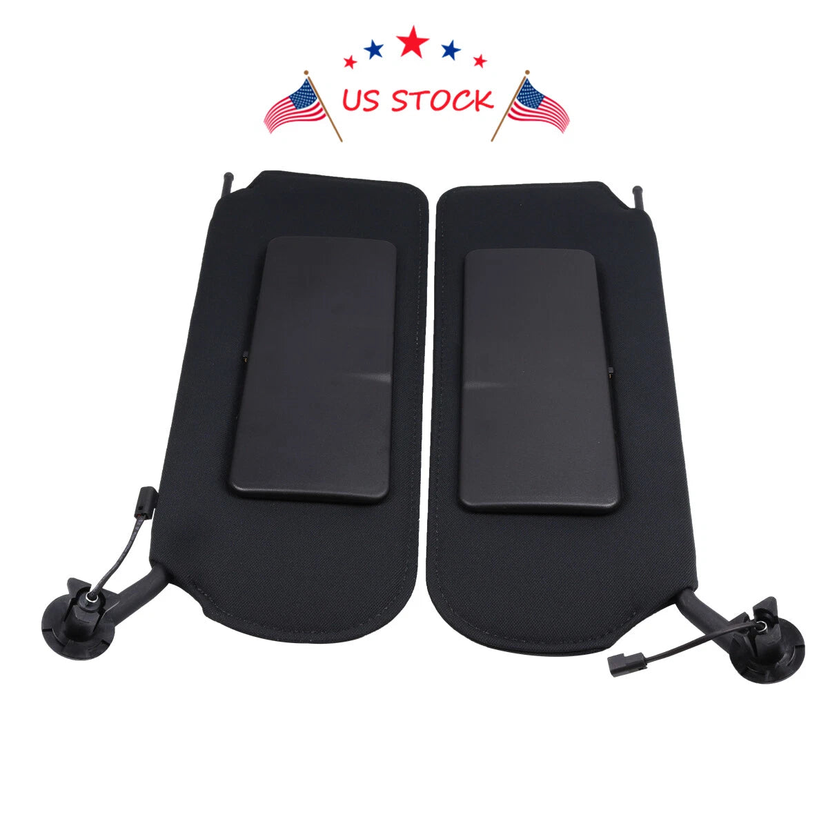 Set of 2 LED Sun Visors with Vanity Mirrors for Corvette C5 (1997-2004)
