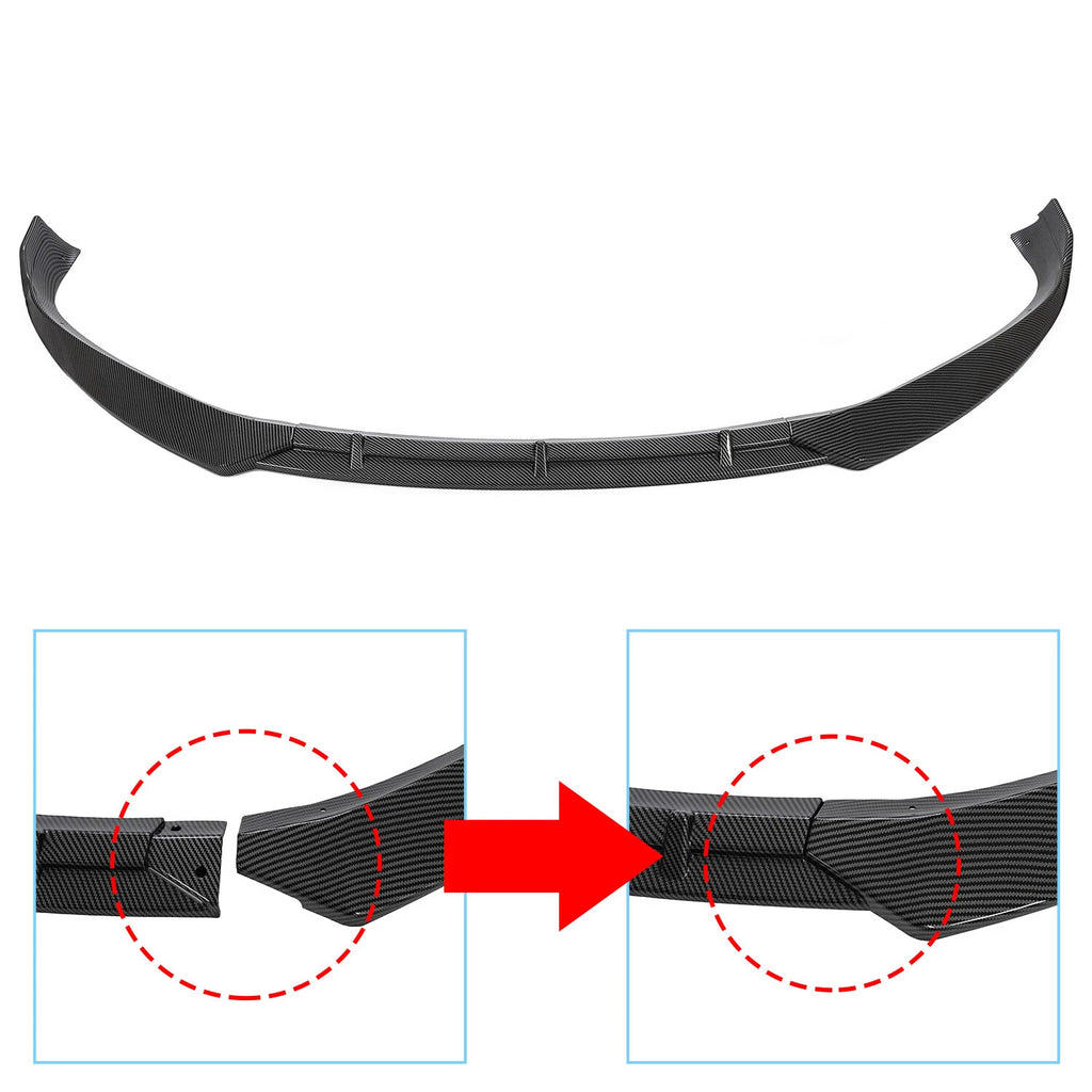 Carbon Fiber Look Front Bumper Lip Spoiler for Tesla Model S (2016–2020)