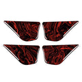 Set of 4 Fire Red Door Handle Bowl Cover Trim for Mercedes Benz E Class (2011–2018)