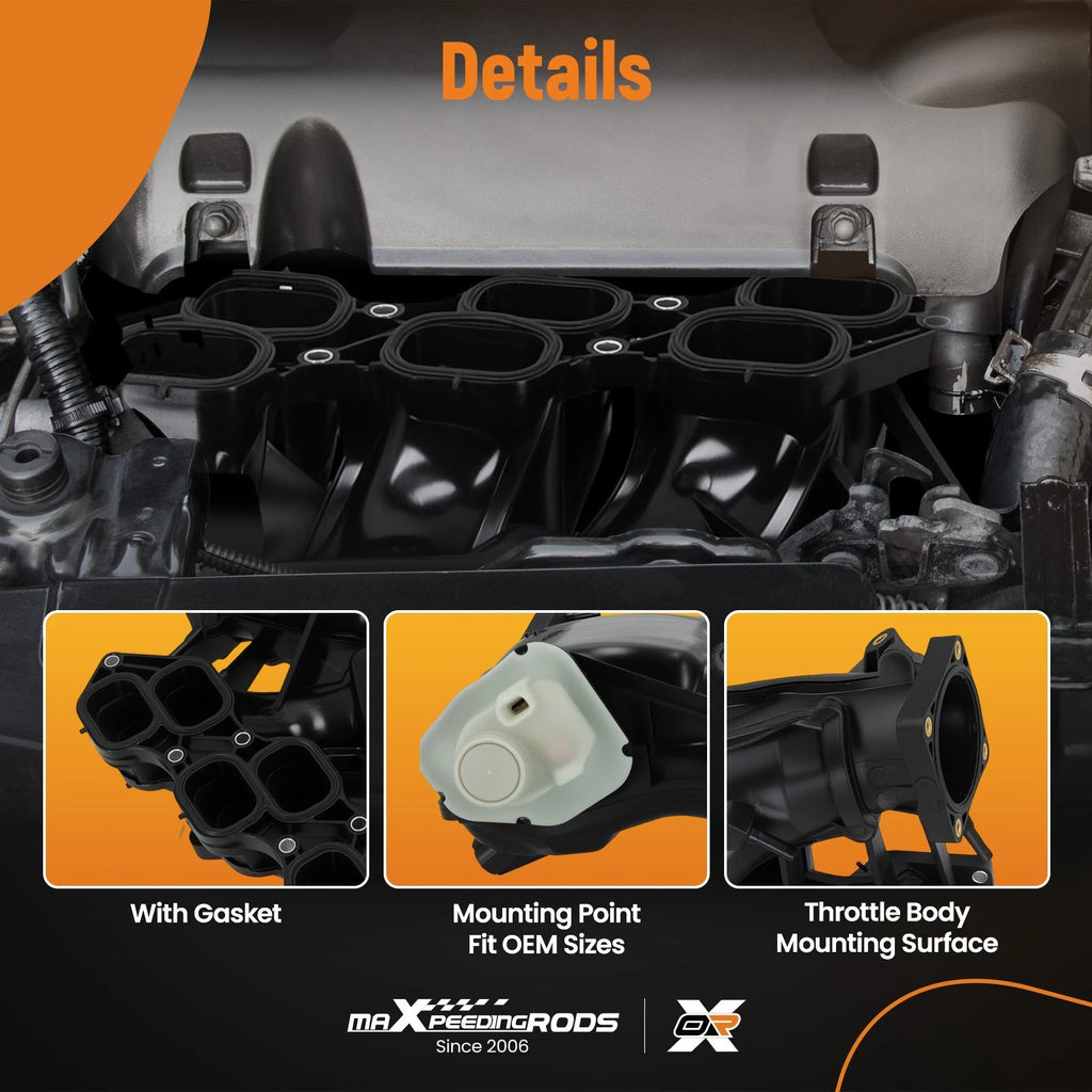 Upper Intake Manifold with Gasket for Toyota Camry Highlander Avalon (2007–2017)