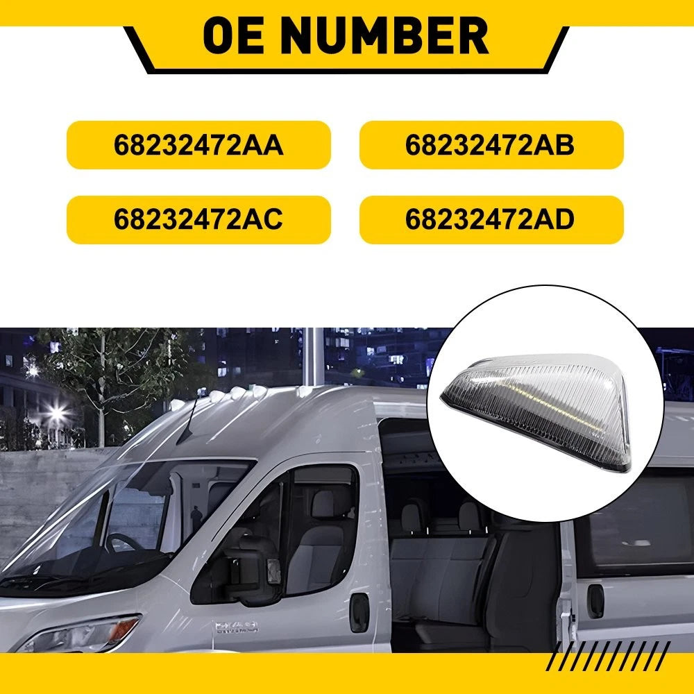 Set of 5 Clear White LED Marker Lights for RAM ProMaster (2014–2023)