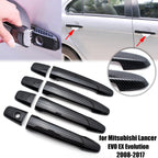 Carbon Fiber Style Door Handle Cover for Mitsubishi Lancer EX EVO (2010–2017)