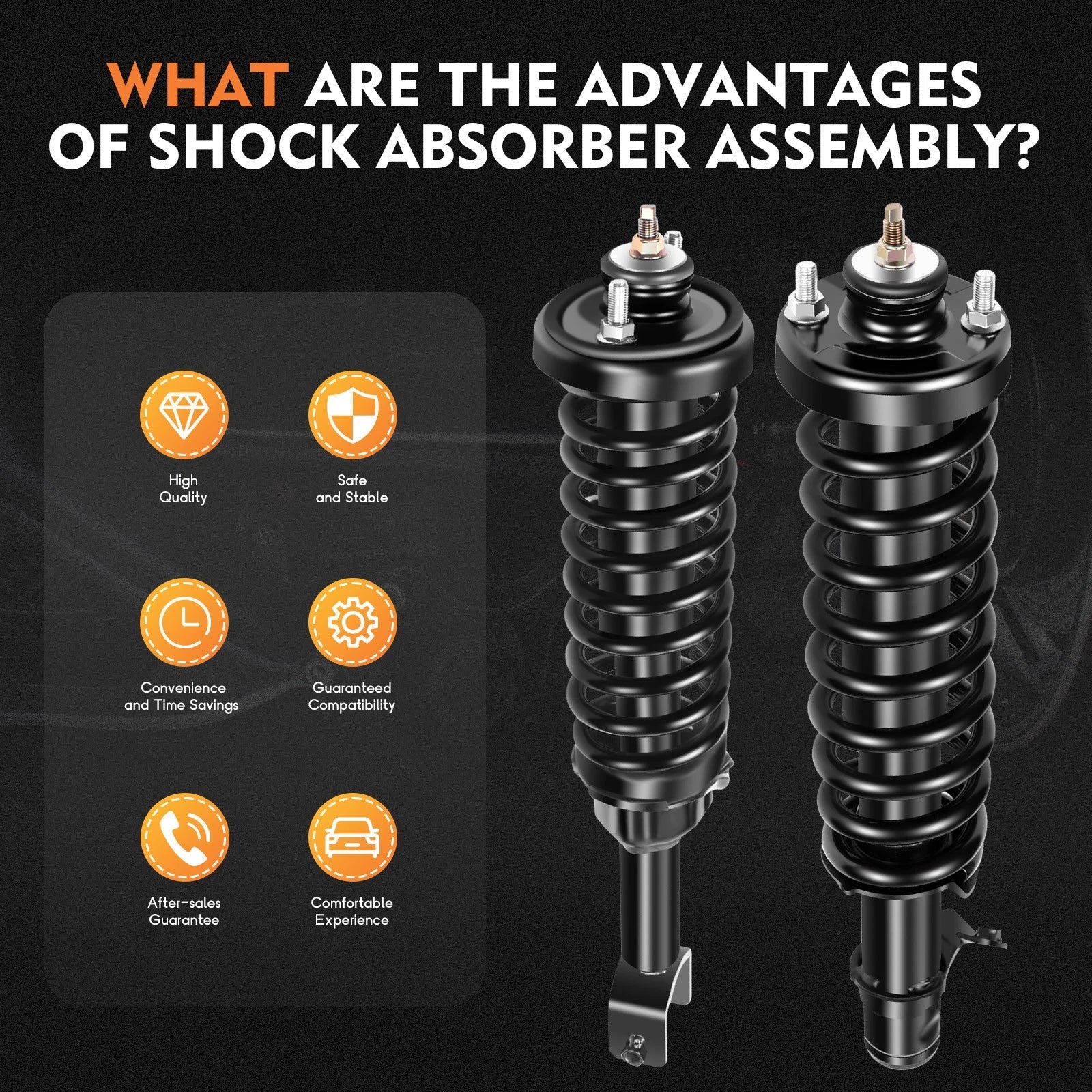 Set of 4 Complete Struts Shocks Spring & Mount for Honda Civic (1992–1995)