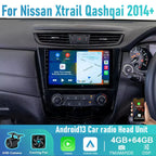 10" Wireless Carplay Android Auto Head Unit for Nissan X-Trail Qashqai (2014-2022)