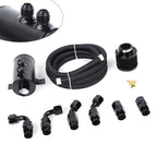 10AN Oil Catch Can Reservoir Tank for - Baffled, Breather Filter, Fuel Hose Fittings