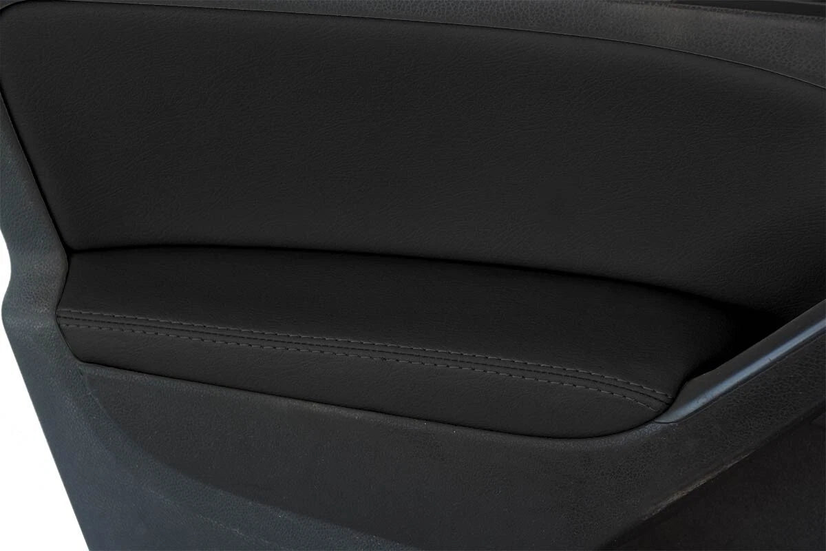 Front Armrest Door Panel Cover for VW Jetta (2011–2014) - Leather Black
