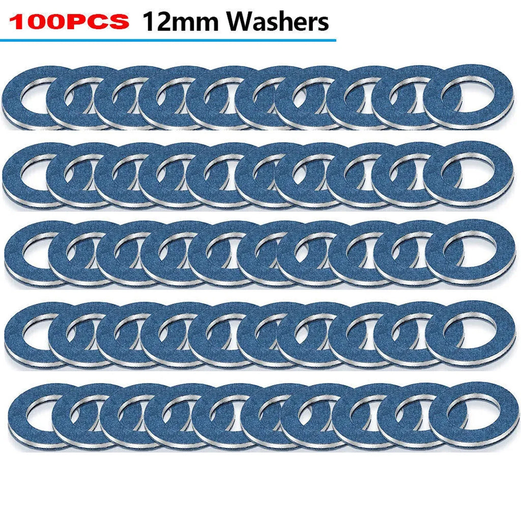 100Pcs Oil Drain Plug Washer Gasket for Toyota Lexus Scion 90430-12031