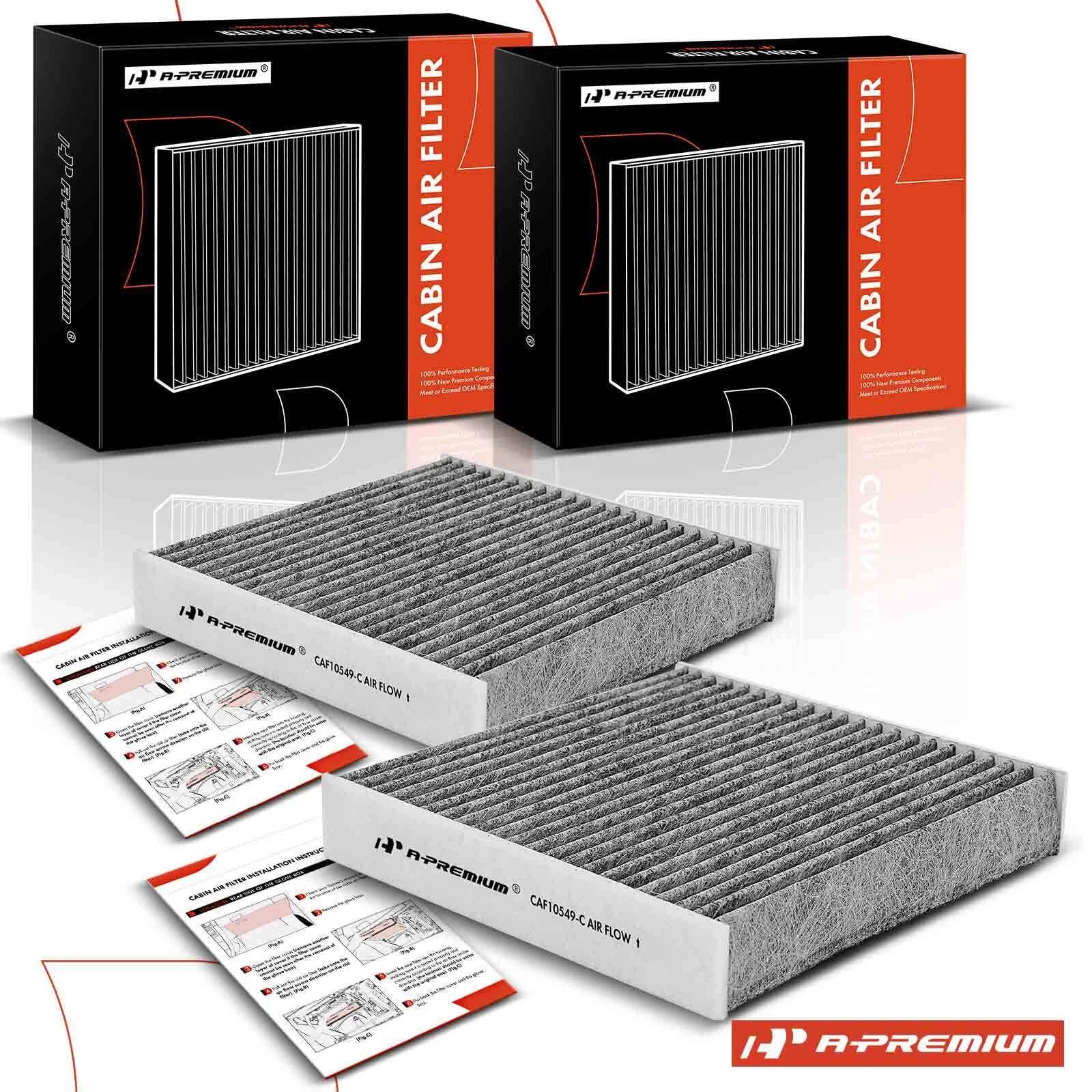 2X Activated Carbon Cabin Air Filter for Honda Fit (2007–2020)