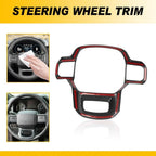 Carbon Fiber Steering Wheel Cover Trim for Ford F150 EV (2021–2025)