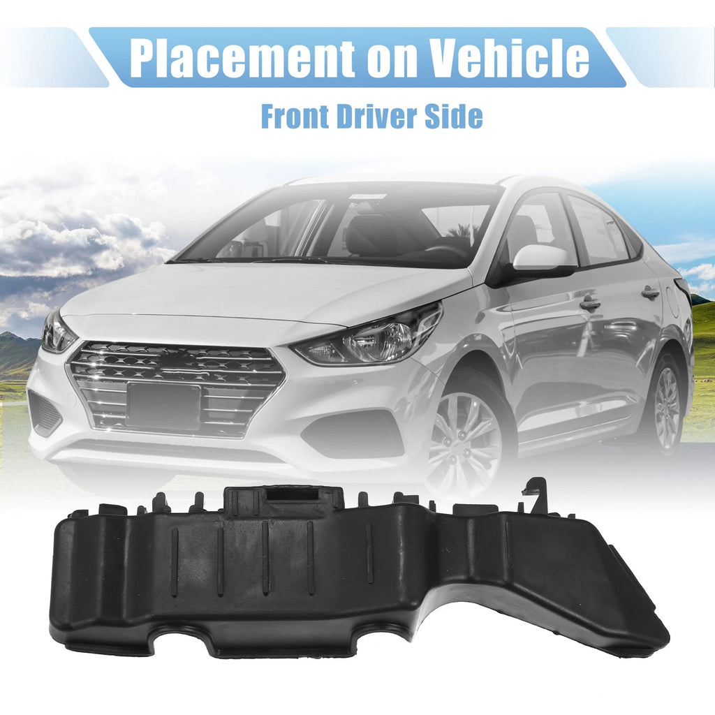 Front Left Bumper Bracket for Hyundai Accent (2010–2017) 86513-1R000 Plastic Black