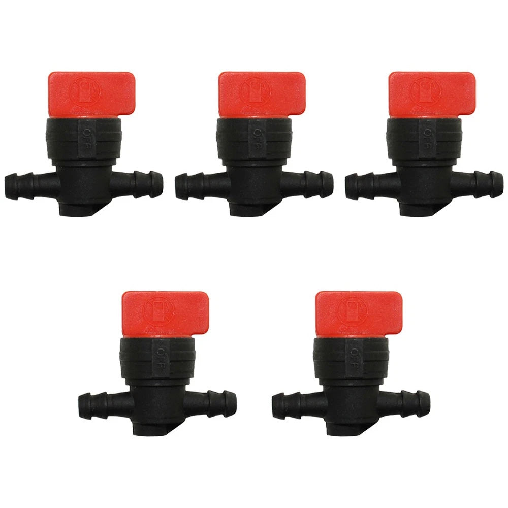 Set of 5 In-Line Fuel Shut Off Valves 1/4" for John Deere (Replaces AM107340)