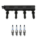 Set of 5 Ignition Coil & Spark Plug Kit for Audi A4 TT (2000–2020)