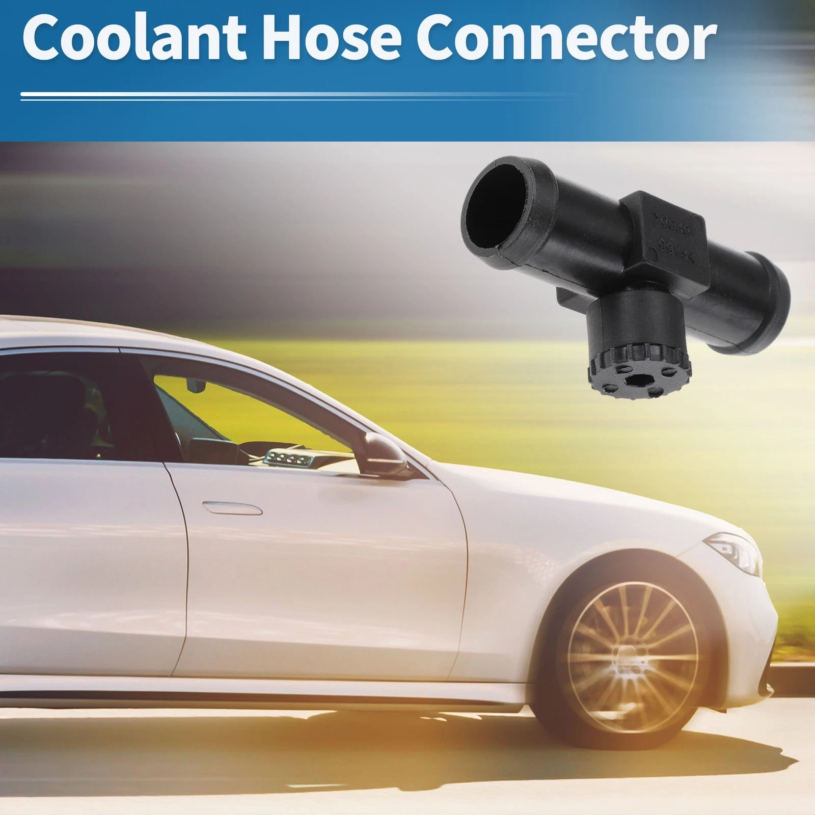 Engine Coolant Hose Connector for Nissan 370Z (2009–2021) Nylon 92500JK20A Black