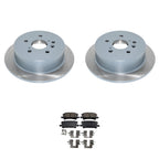 Set of 2 DuraGo Rear Rotors & Akebono ProACT Ceramic Brake Pads for Highlander