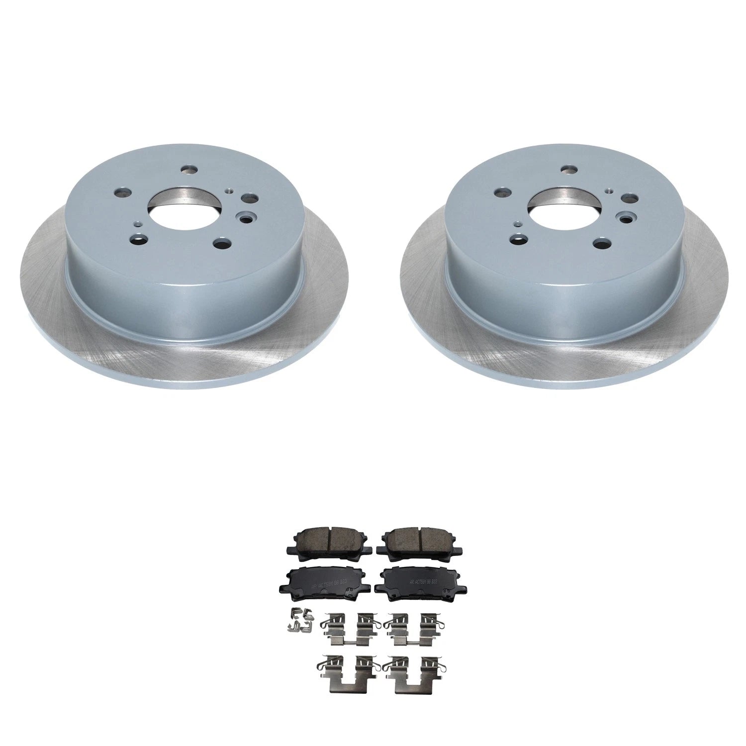 Set of 2 DuraGo Rear Rotors & Akebono ProACT Ceramic Brake Pads for Highlander