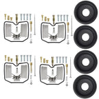 4X Carburetor Float Diaphragm Kit for Kawasaki Vulcan 500 EN500A (1991–1995)
