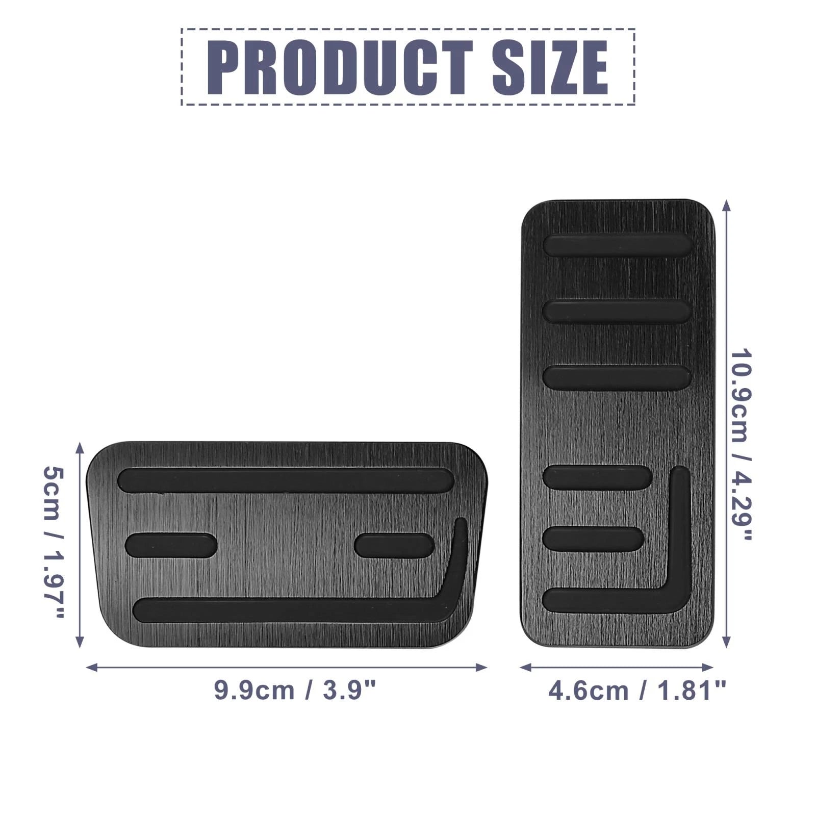 Foot Pedal Brake Gas Pad Kit for Honda Fit (2021) - Non Slip Black
