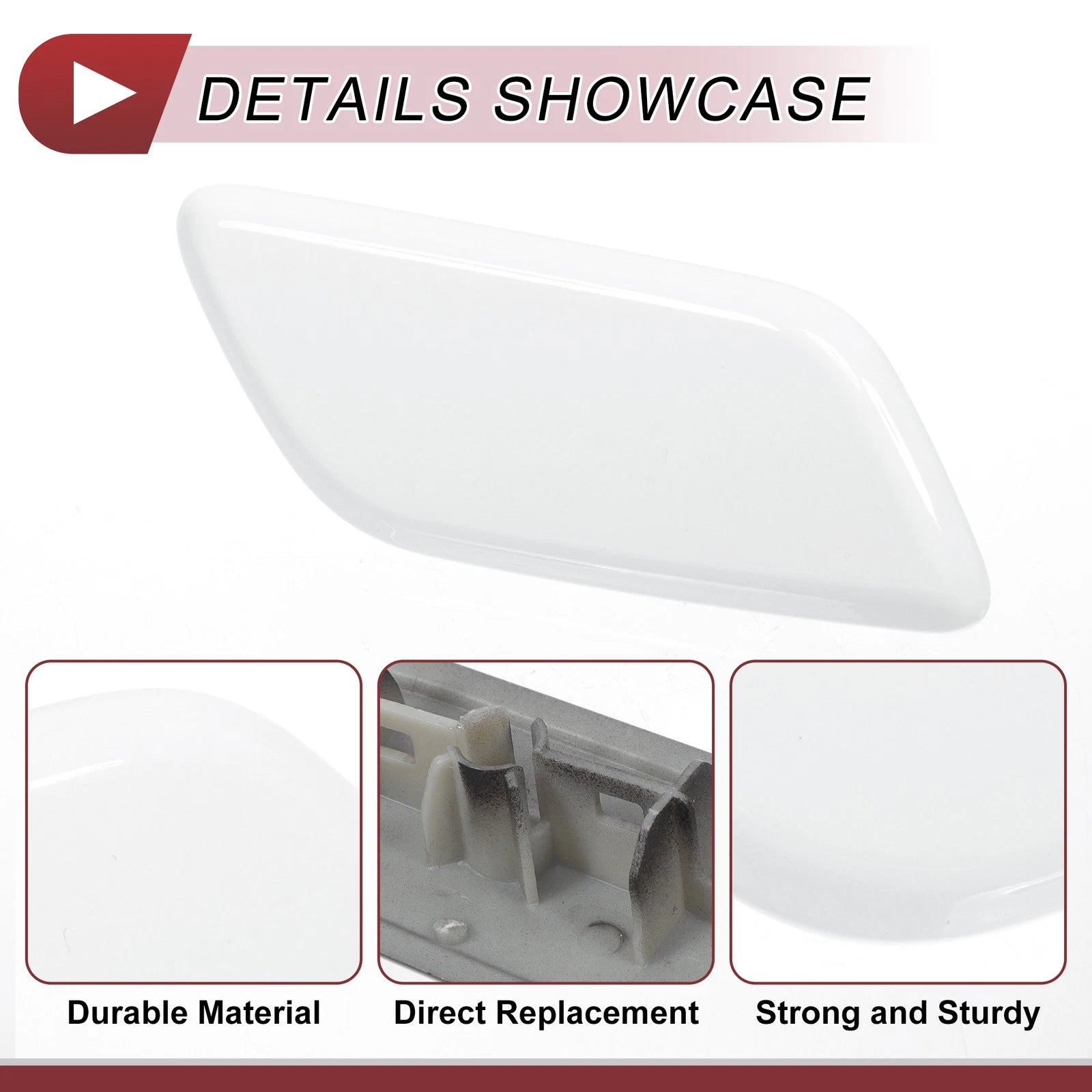 Front Right Washer Nozzle Cover Cap for Lexus LX570 (2013–2015) White
