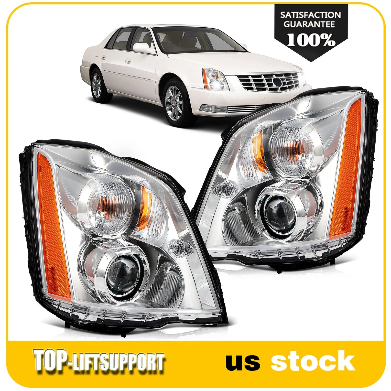HID Xenon Headlight Assembly for Cadillac DTS (2006–2011) Left + Right