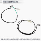 Front Rear Wheel Brake Pad Wear Sensor for BMW 128i 135i (2008 - 2010)